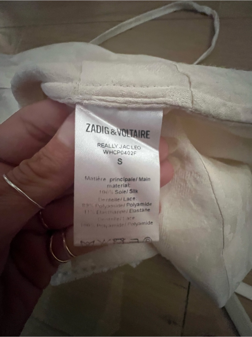 Zadig & Voltaire Ivory Lace-Trim Satin Slip Dress - Picture 3 of 7